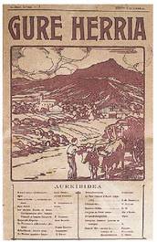 Gure Herria aldizkariaren 1921. urteko urtarrileko alearen azala.<br><br>